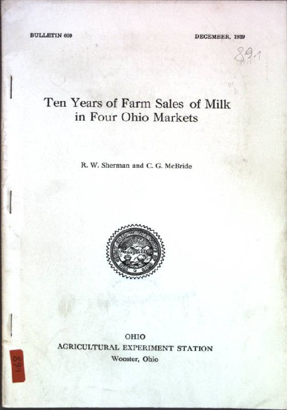 Ten Years of Fram Sales of Milk in Four Ohio Markets
