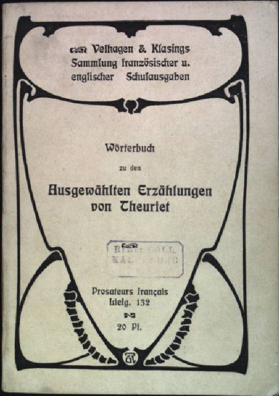 Wörterbuch zu den Ausgewählten Erzählungen von Theuriet