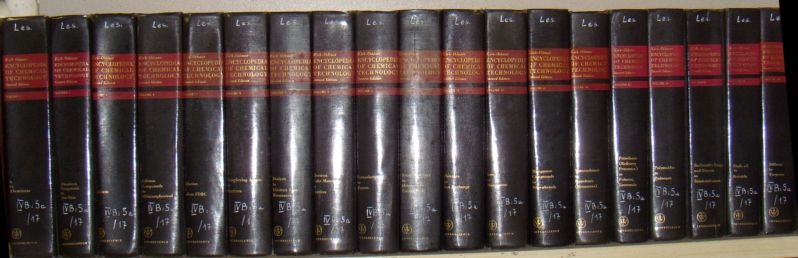 Encyclopedia of Chemical Technology (24 vols. cpl./ 24 Bände KOMPLETT) - Vol. 1 - 22: A - Zone Rifining/ Supplement Vol: Adamantane to Units/ Index to Vol. 1 - 22 and Supplement