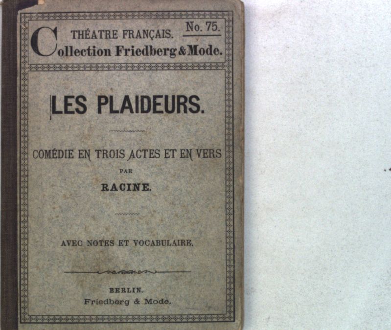 Les Plaideurs: Comédie en trois actes par Racine