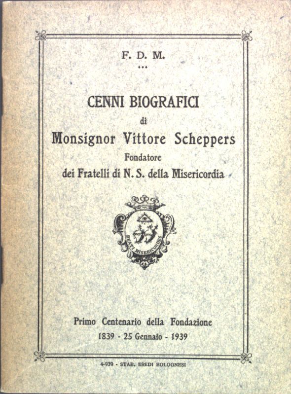 Cenni Biografici di Monsignor Vittore Scheppers