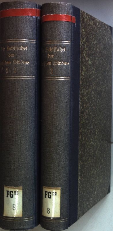 Die Schiffahrt der deutschen Ströme: Untersuchungen über deren Abgabenwesen, Regulierungskosten und Verkehrsverhältnisse (3 Bände KOMPLETT in 2 Büchern) - u.a.: Entwicklung des Abgabewesens und der Regulierungskosten der Elbschiffahrt 1871 bis 1900/ Die Wartheschiffahrt/ Geschichtliche Entwicklung der Rheinschiffahrt im XIX. Jahrhundert
