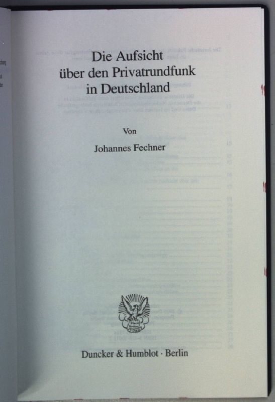 Die Aufsicht über den Privatrundfunk in Deutschland