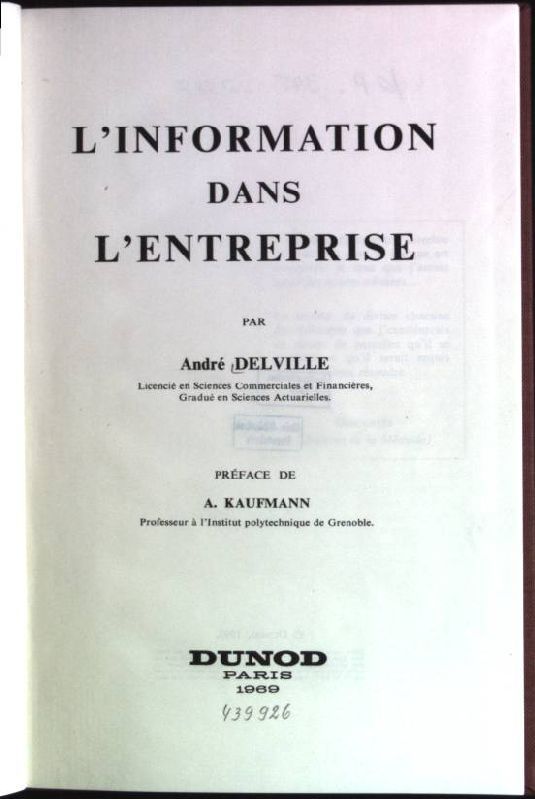 L'information dans l'entreprise