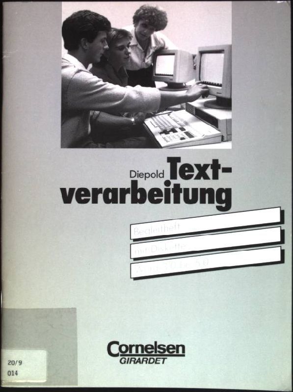 Textverarbeitung: Beiheft mit Diskette Word 3.0 bis 5.0