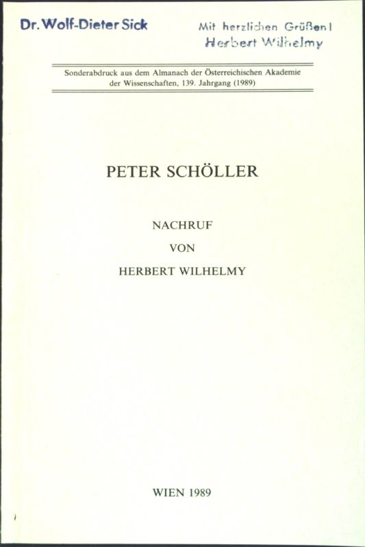 Peter Schöller, Nachruf