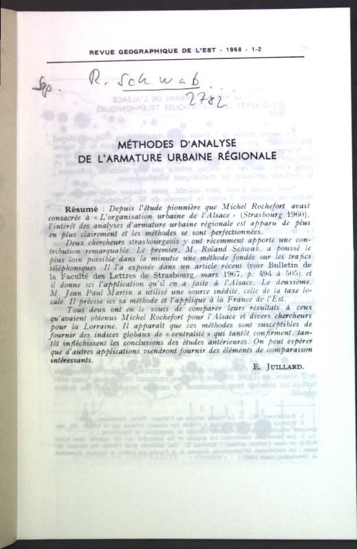 Méthodes d'analyse de l'armature urbaine régionale