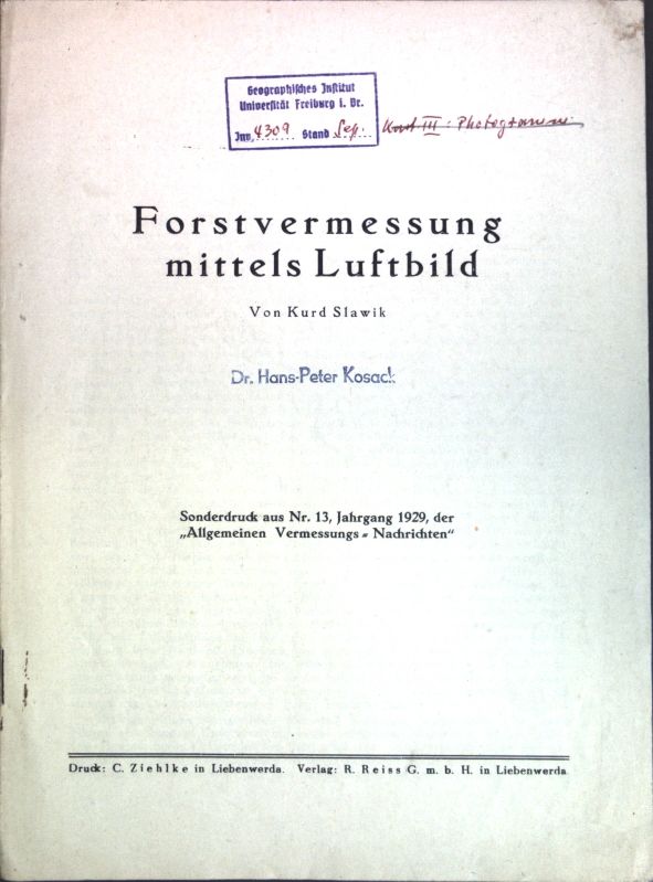 Forstvermessung mittels Luftbild