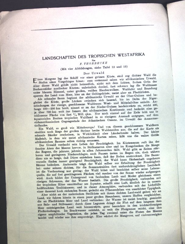 Landschaften des Tropischen Westafrika
