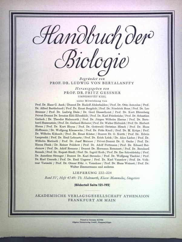 Klase Mammalia, Säugetiere (Bilderteil)