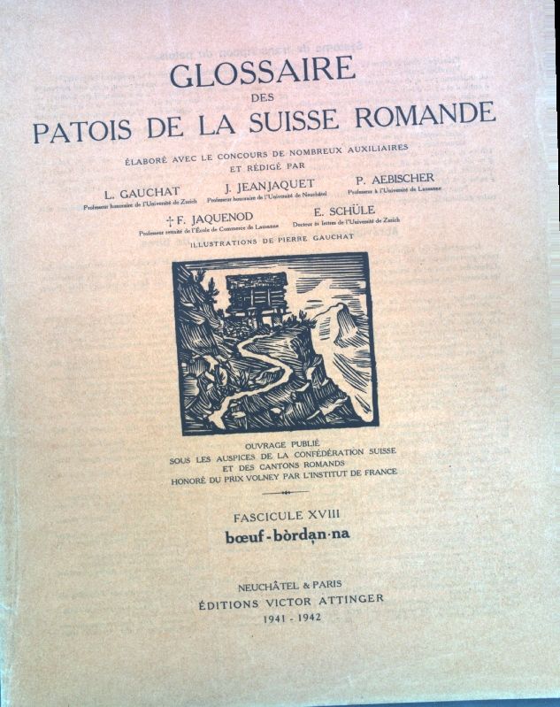 Glossaire des Patois de la Suisse Romande, Fascicule XVIII: boeuf-bòrdan-na