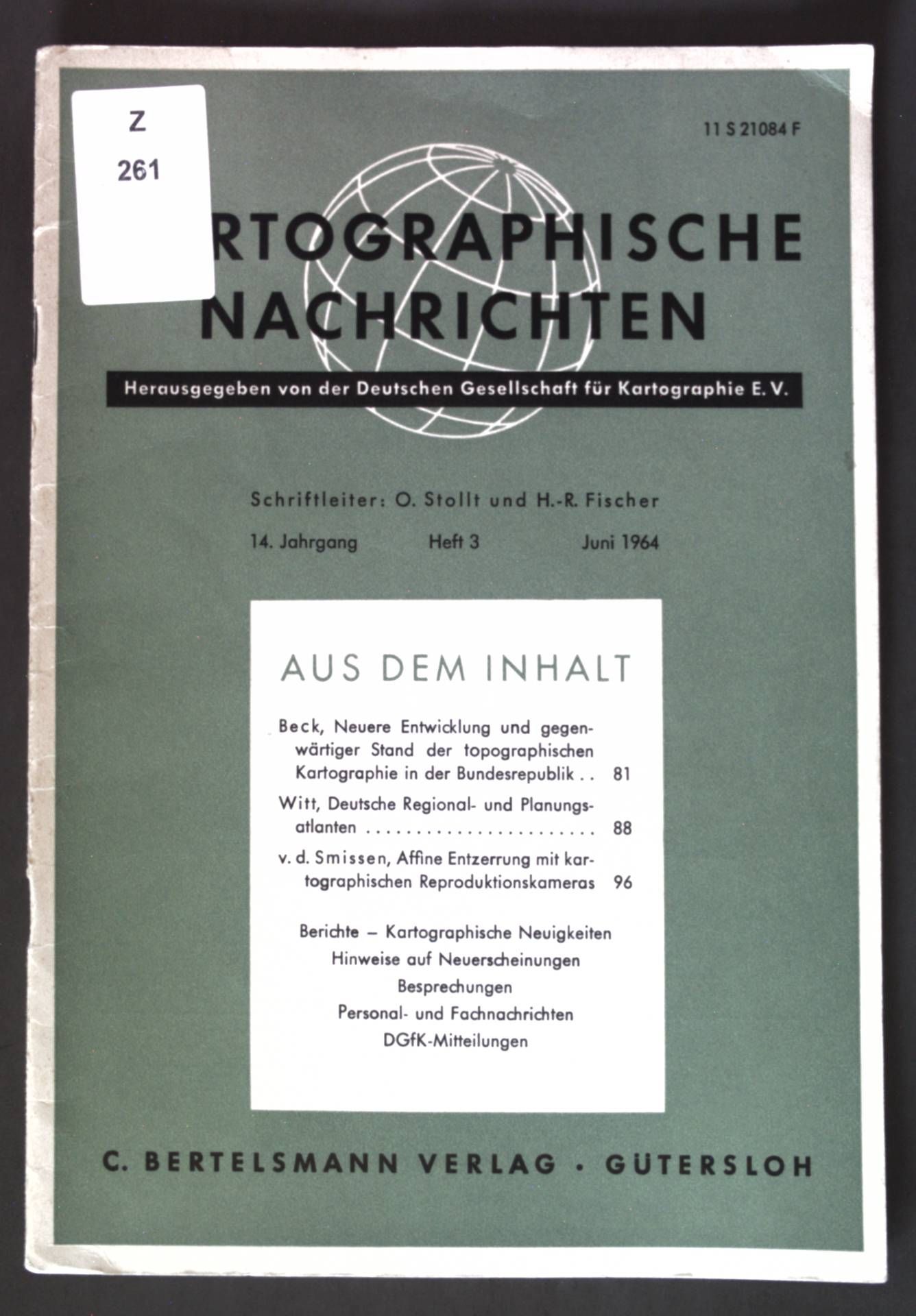 Affine Entzerrung mit kartographischen Reproduktionskameras - in: 14. Jg. Heft 3 Kartographische Nachrichten
