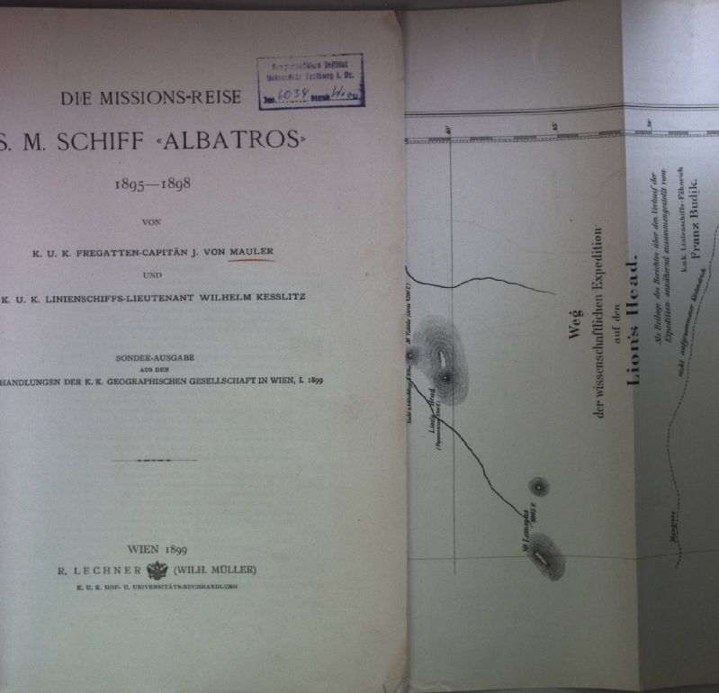 Die Missions-Reise S. M. Schiff Albatros 1895-1898