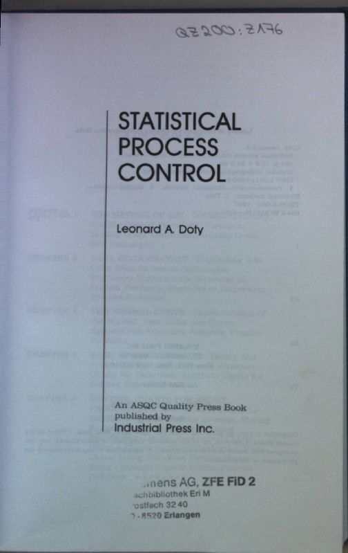 Statistical Process Control