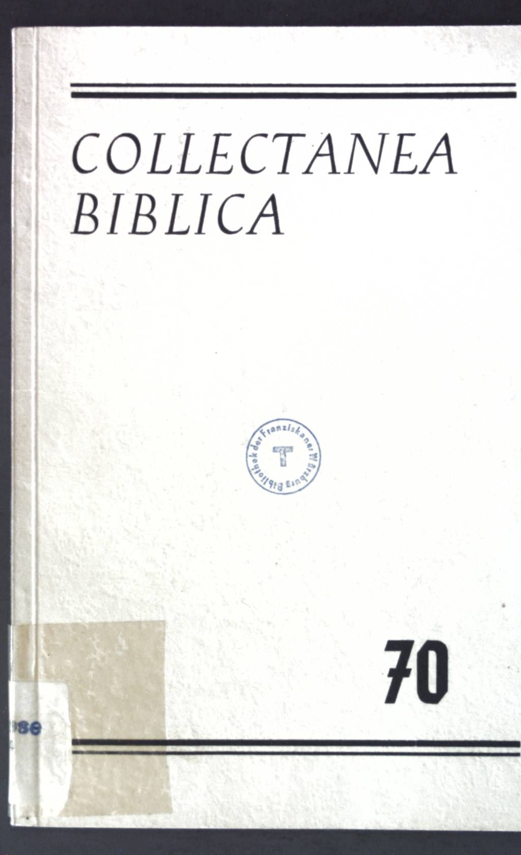 Collectanea Biblica: Festschrift zum 70. Geburtstag des Gründers des K. Bibelwerks