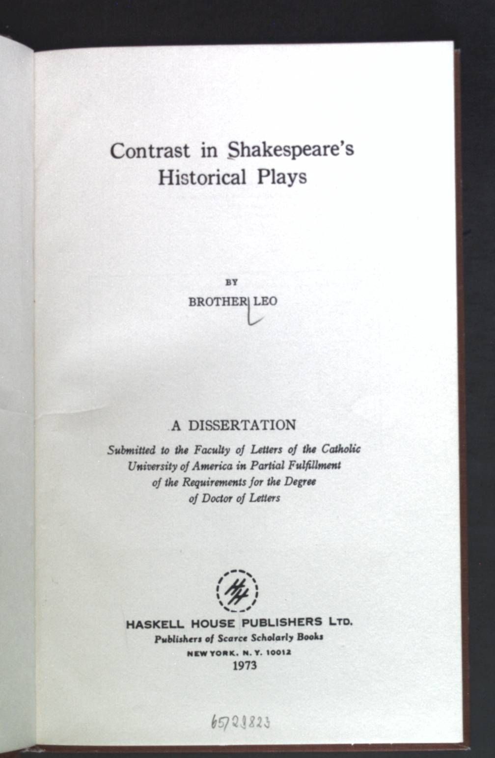 Contrast in Shakespeare's Historical Plays