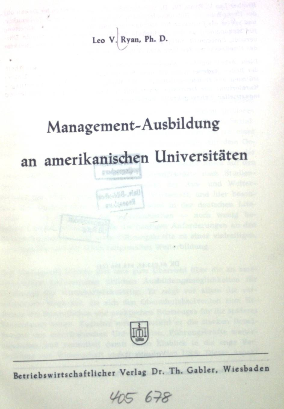 Management-Ausbildung an amerikanischen Universitäten