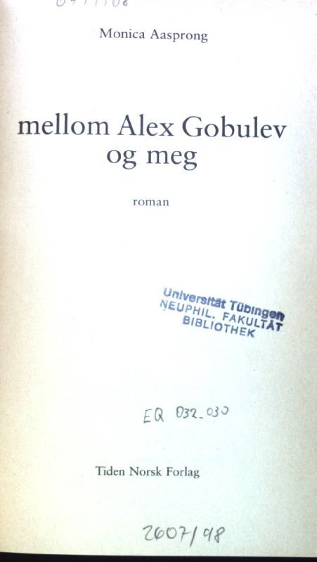 Mellom Alex Gobulev og meg
