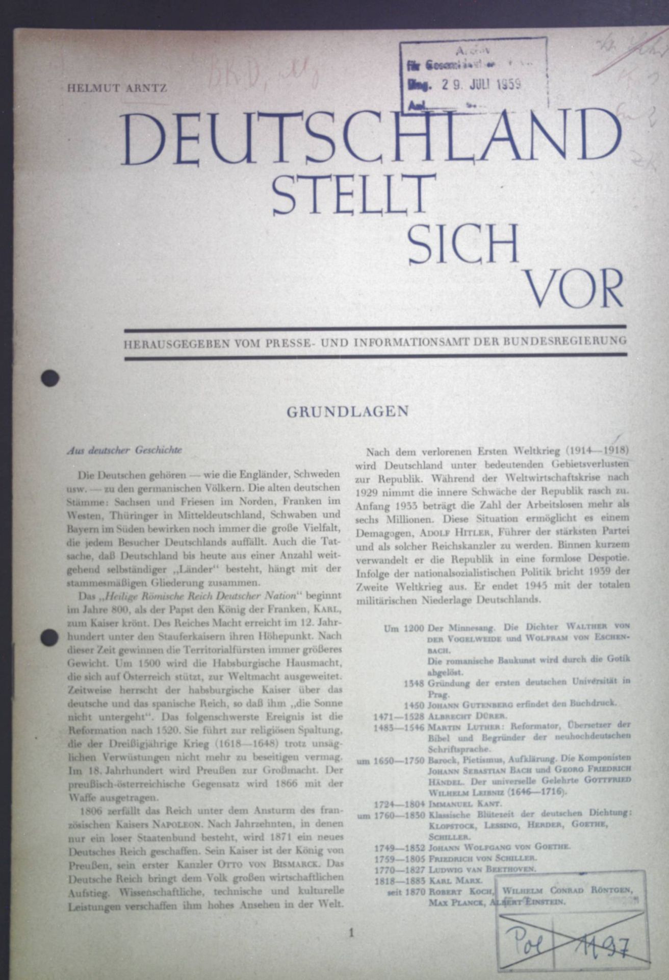 Deutschland stellt sich vor