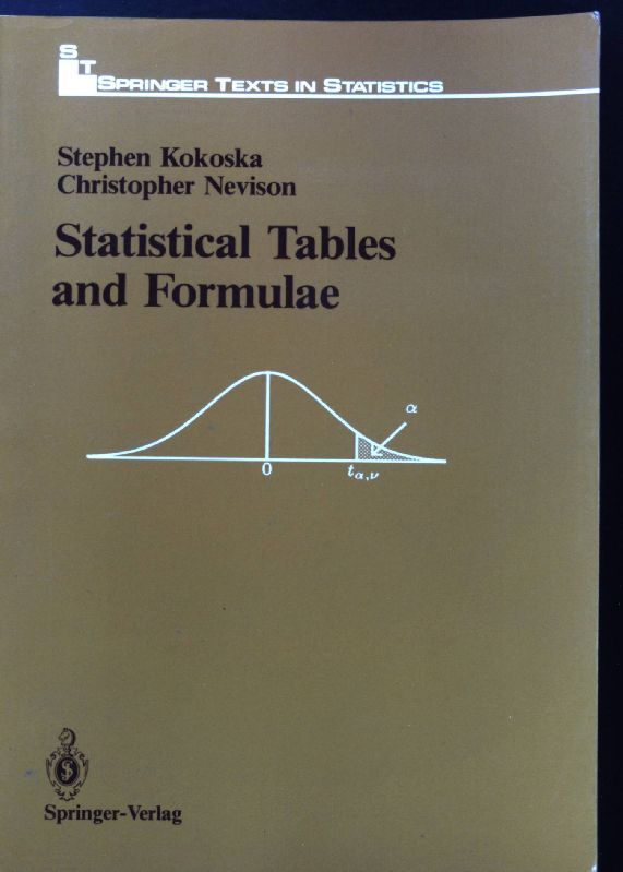 Statistical tables and formulae