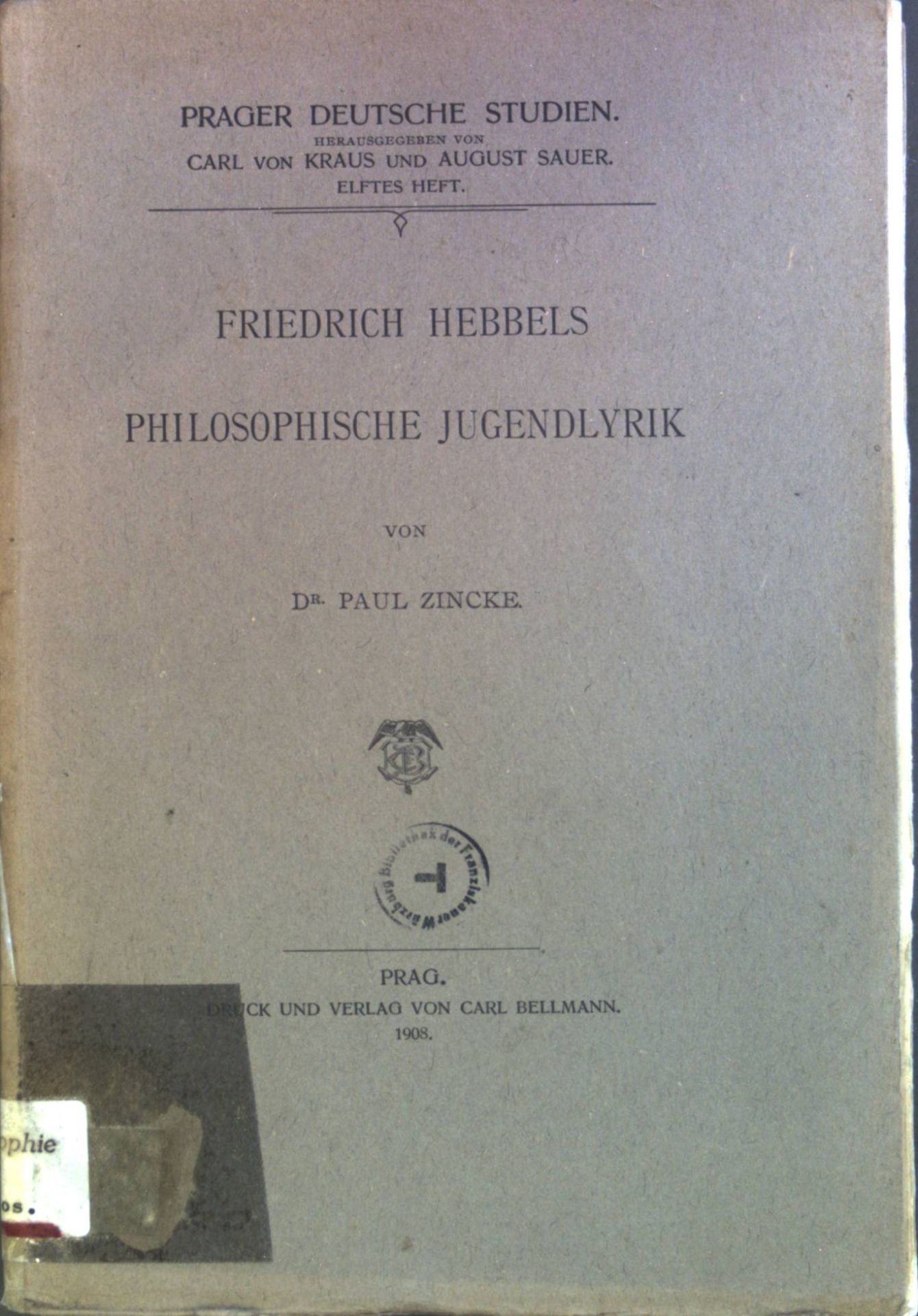 Friedrich Hebbels philosophische Jugendlyrik