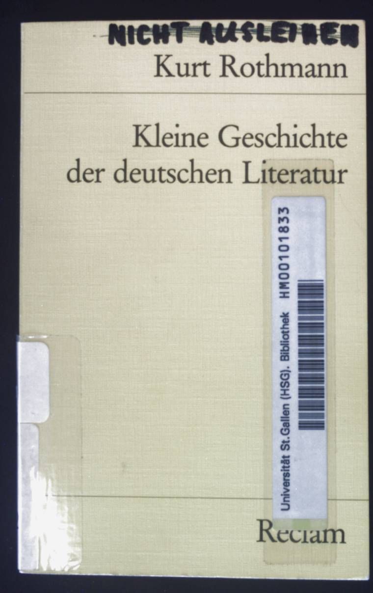 Kleine Geschichte der deutschen Literatur