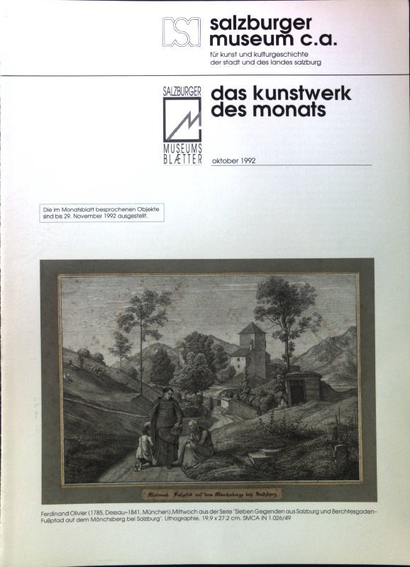 Heiligung des Sichtbaren. Eine Salzburg-Zeichnung von Ferdinand Olivier in der Graphiksammlung des Salzburger Museum