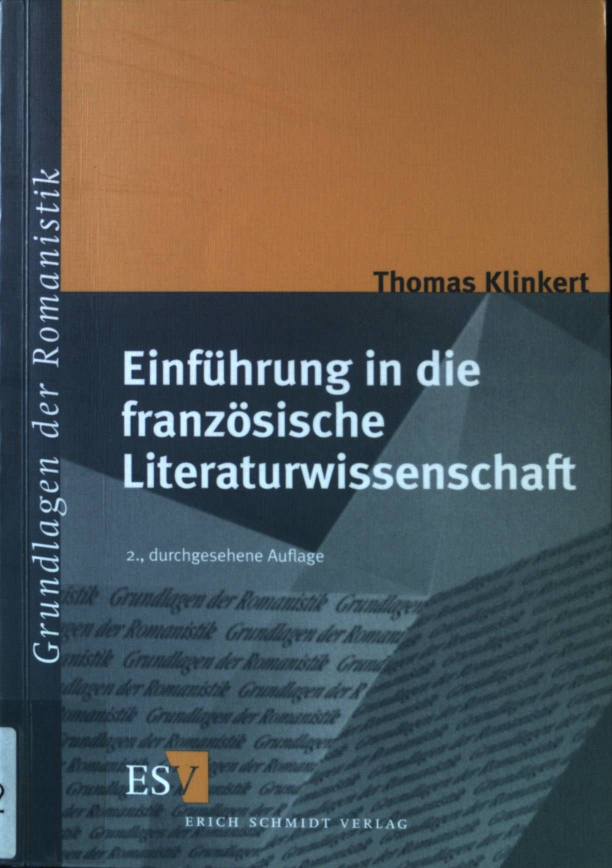 Einführung in die französische Literaturwissenschaft