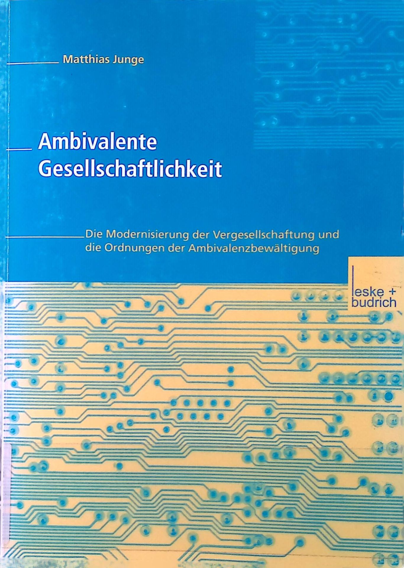 Ambivalente Gesellschaftlichkeit : die Modernisierung der Vergesellschaftung und die Ordnungen der Ambivalenzbewältigung