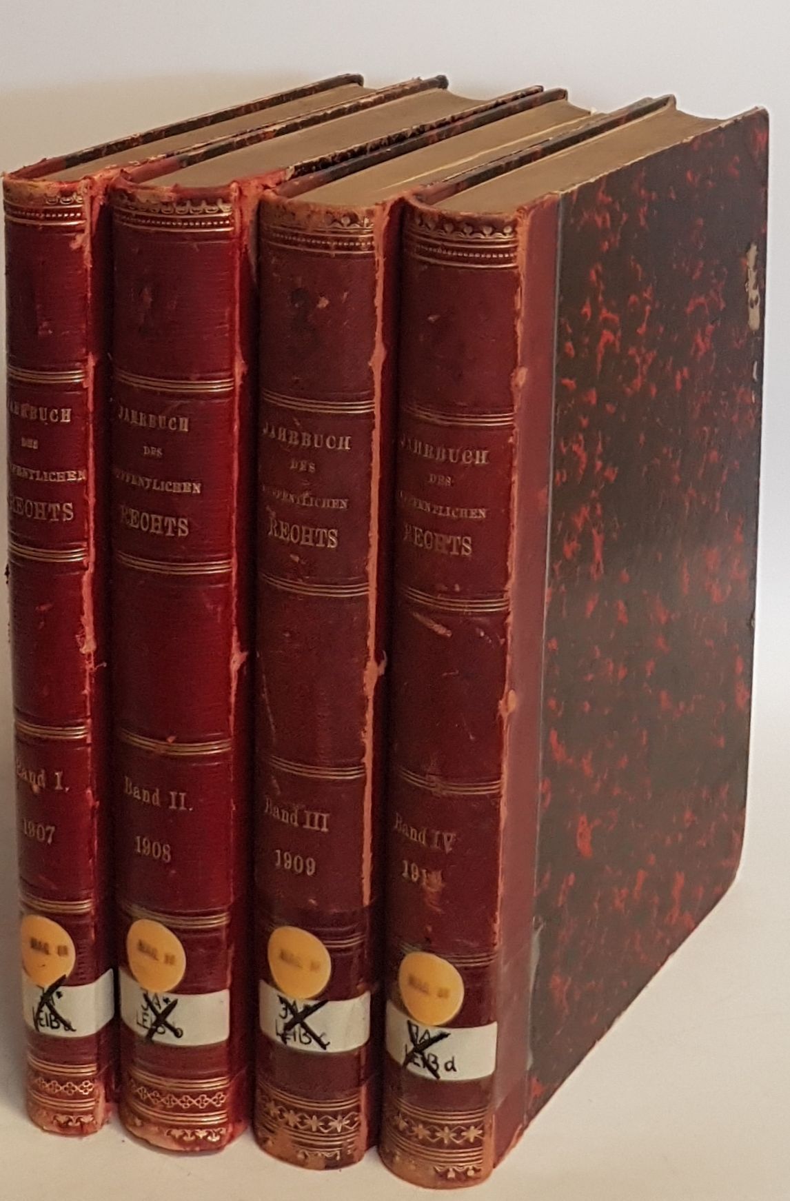 Jahrbuch des öffentlichen Rechts der Gegenwart (4 Bände) - Bd.I - IV