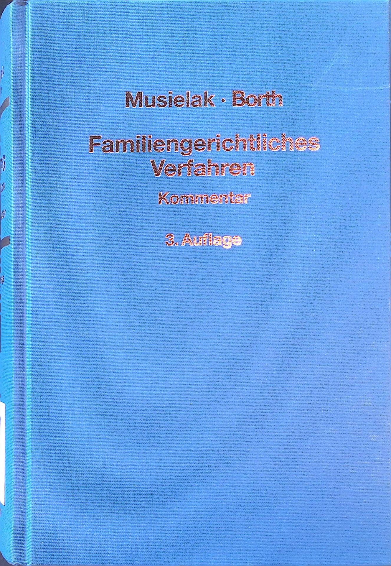 Familiengerichtliches Verfahren : 1. und 2. Buch