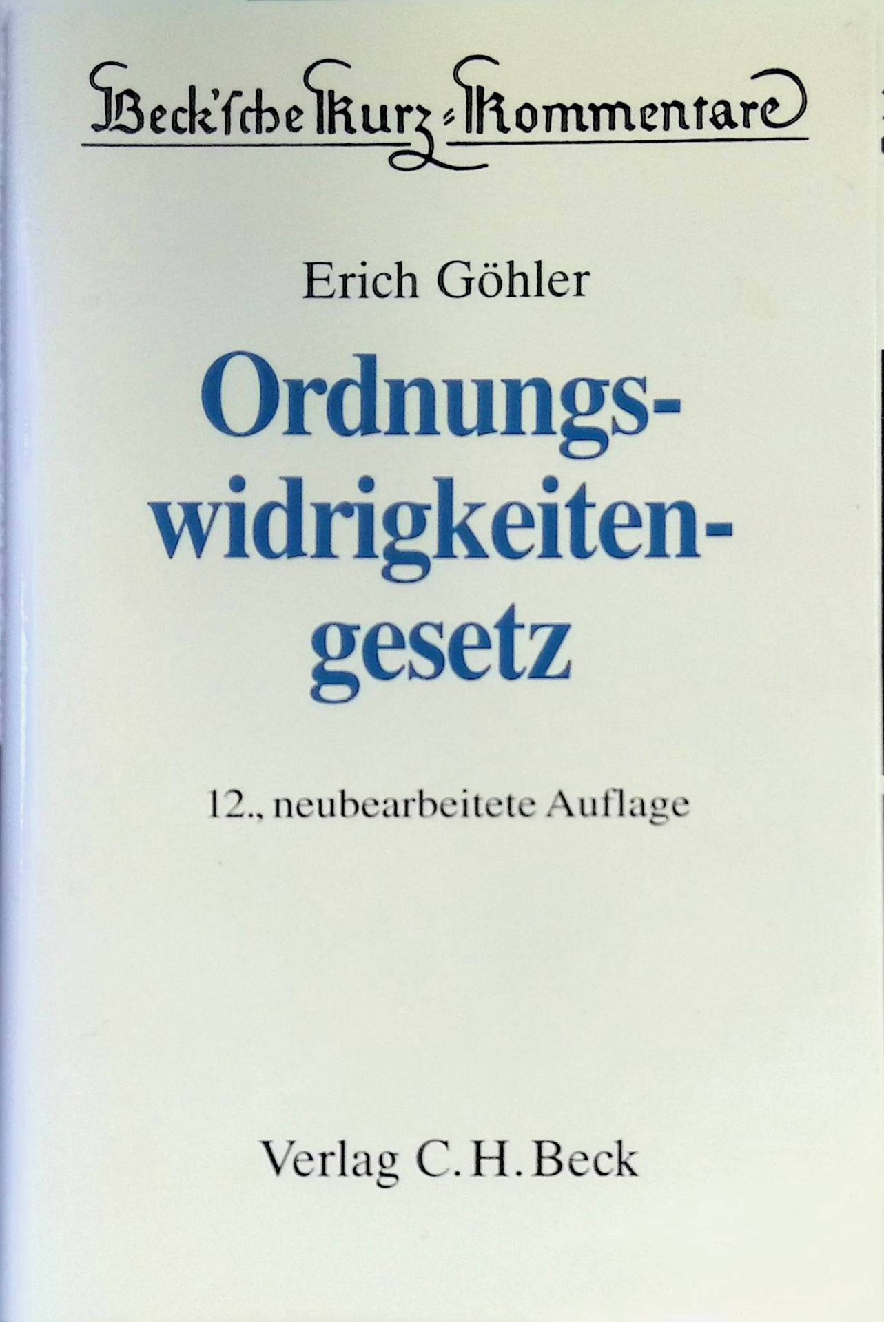 Gesetz über Ordnungswidrigkeiten