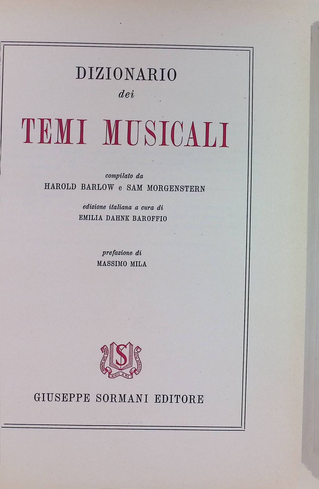 Dizionario dei Temi Musicali