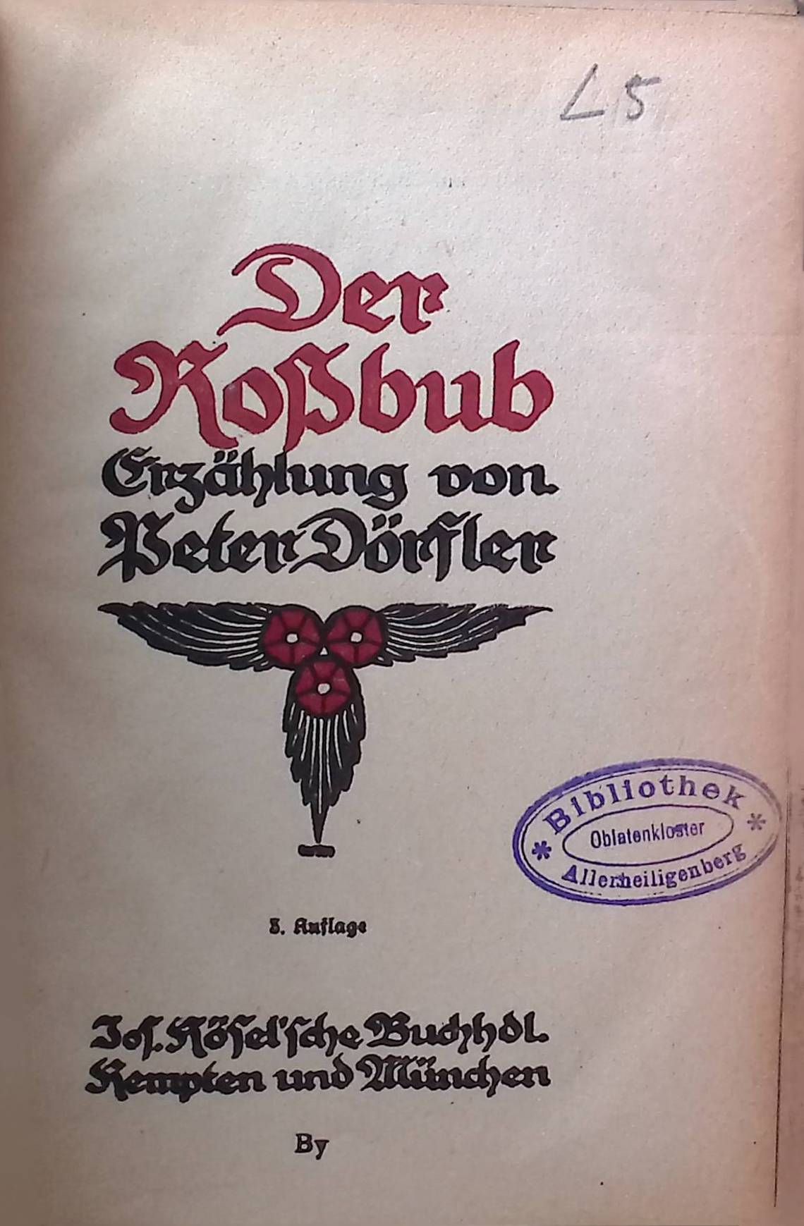 Der Roßbub. Erzählung