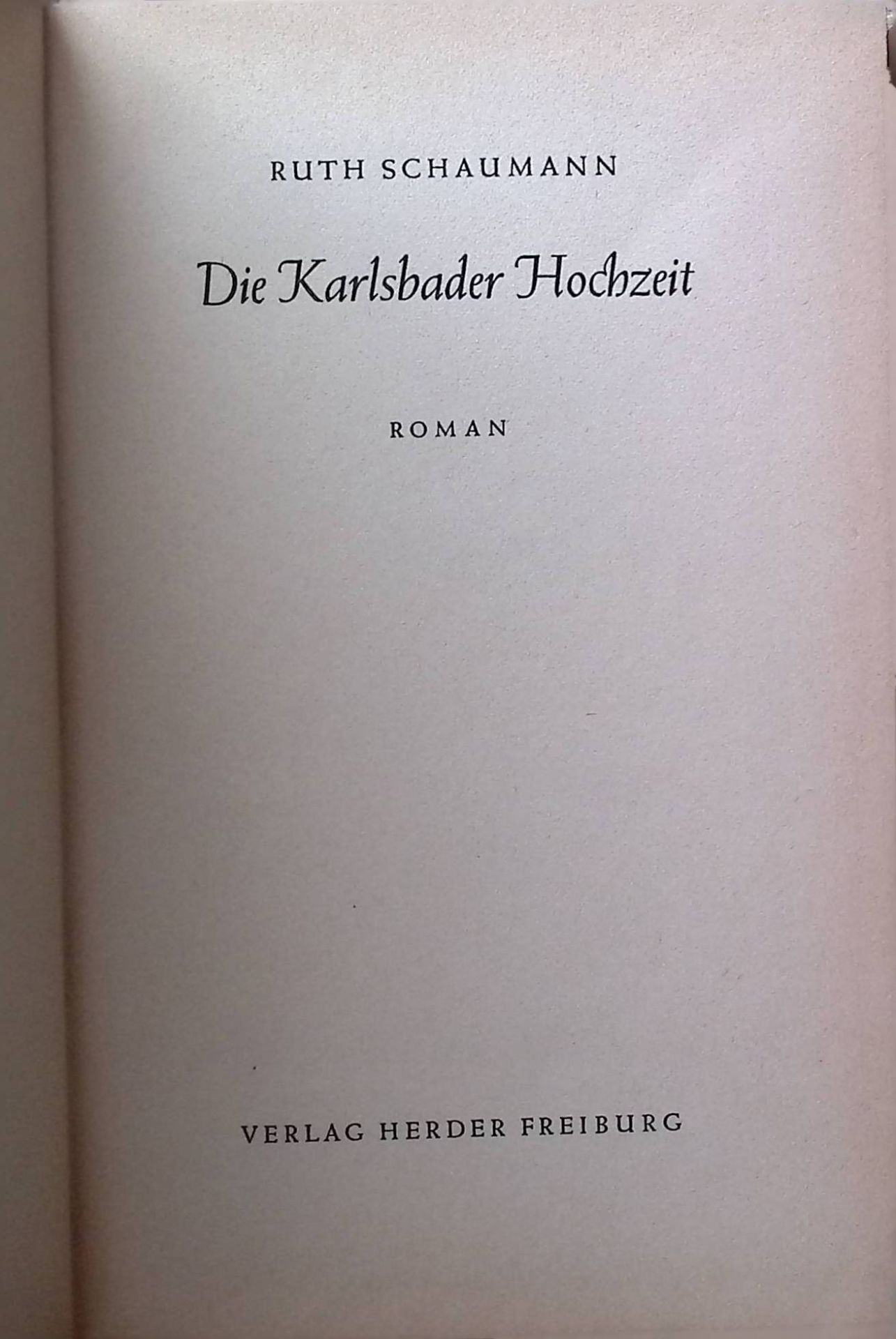 Die Karlsbader Hochzeit : Roman