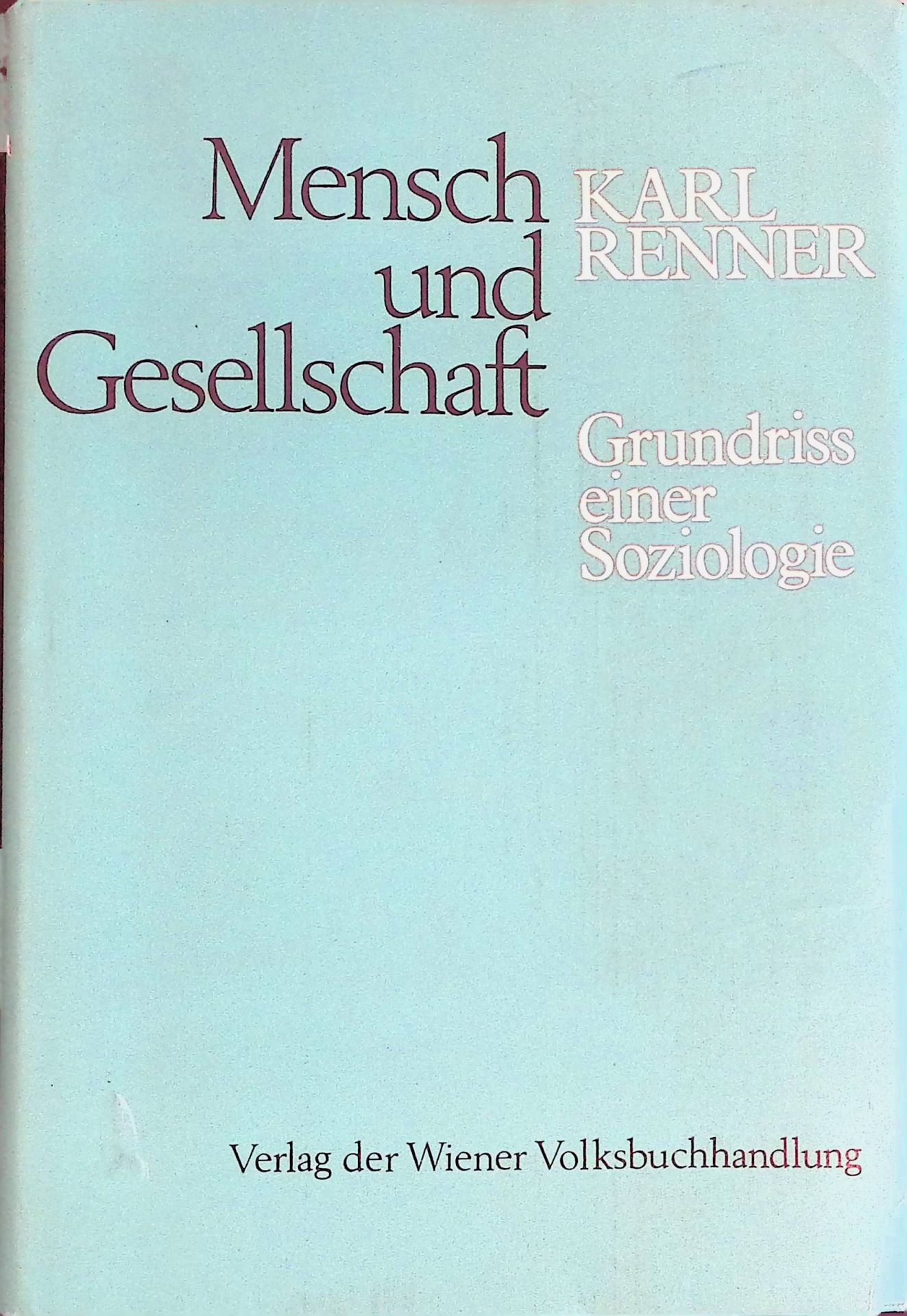 Mensch und Gesellschaft: Grundriß einer Soziologie