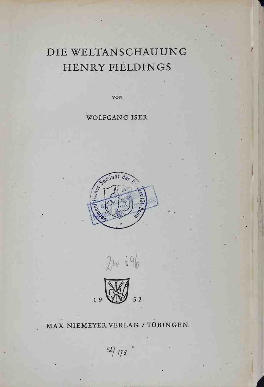 Die Weltanschauung Henry Fieldings