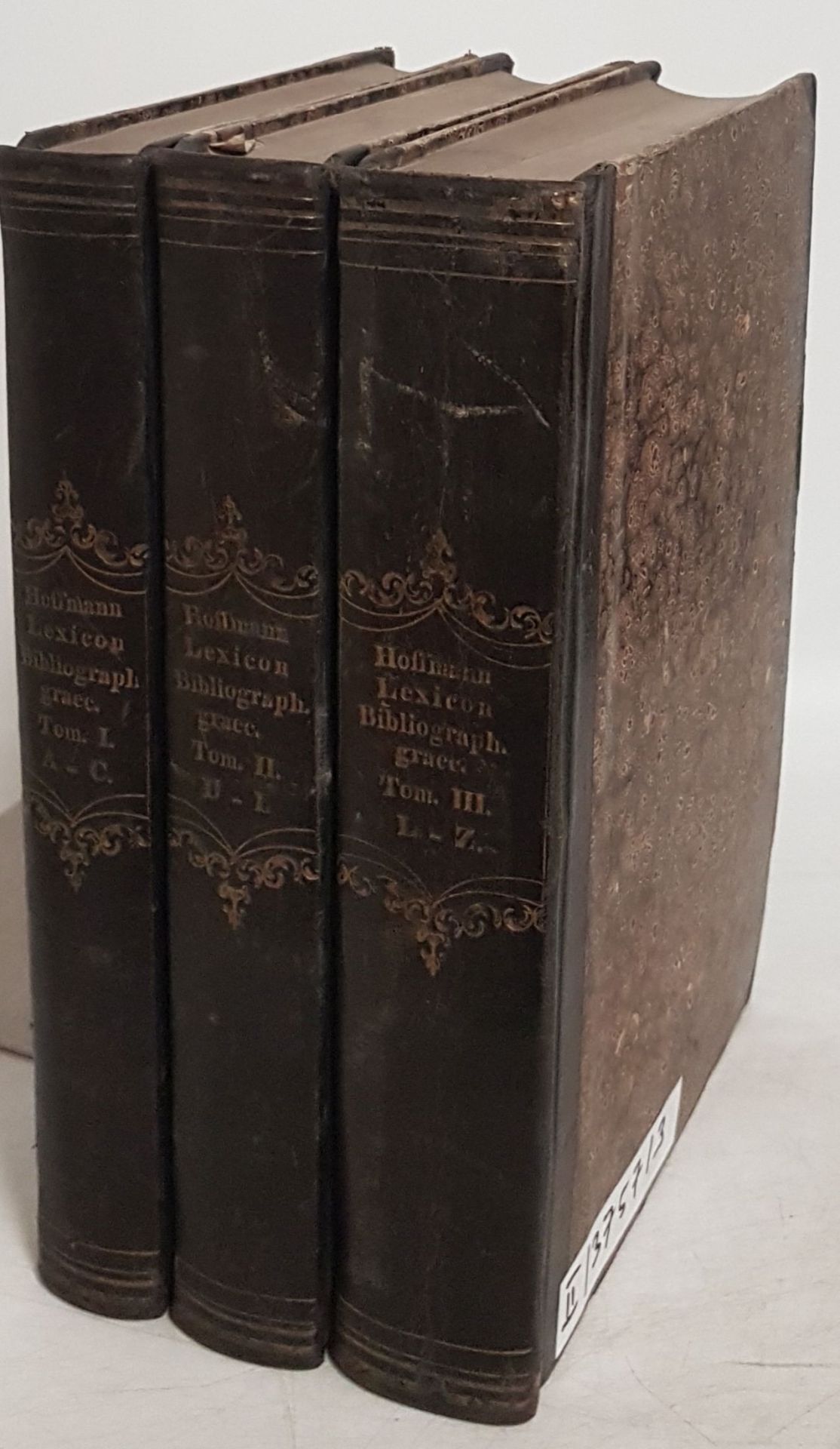 Lexicon bibliographicum sive Index editionum et interpretationum scriptorum graecorum tum sacrorum tum profanum (3 vols./ 3 Bände KOMPLETT)