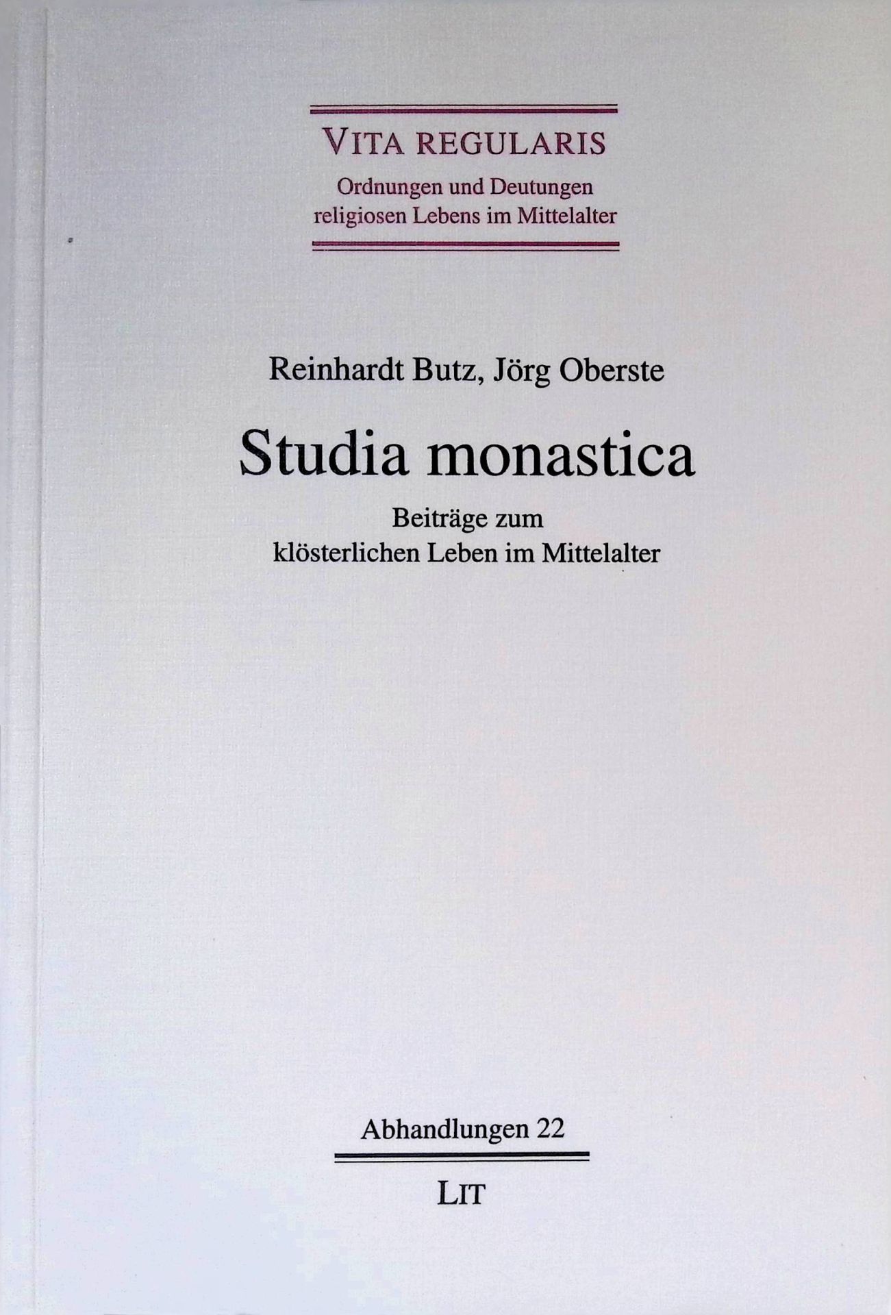 Studia monastica : Beiträge zum klösterlichen Leben im christlichen Abendland während des Mittelalters