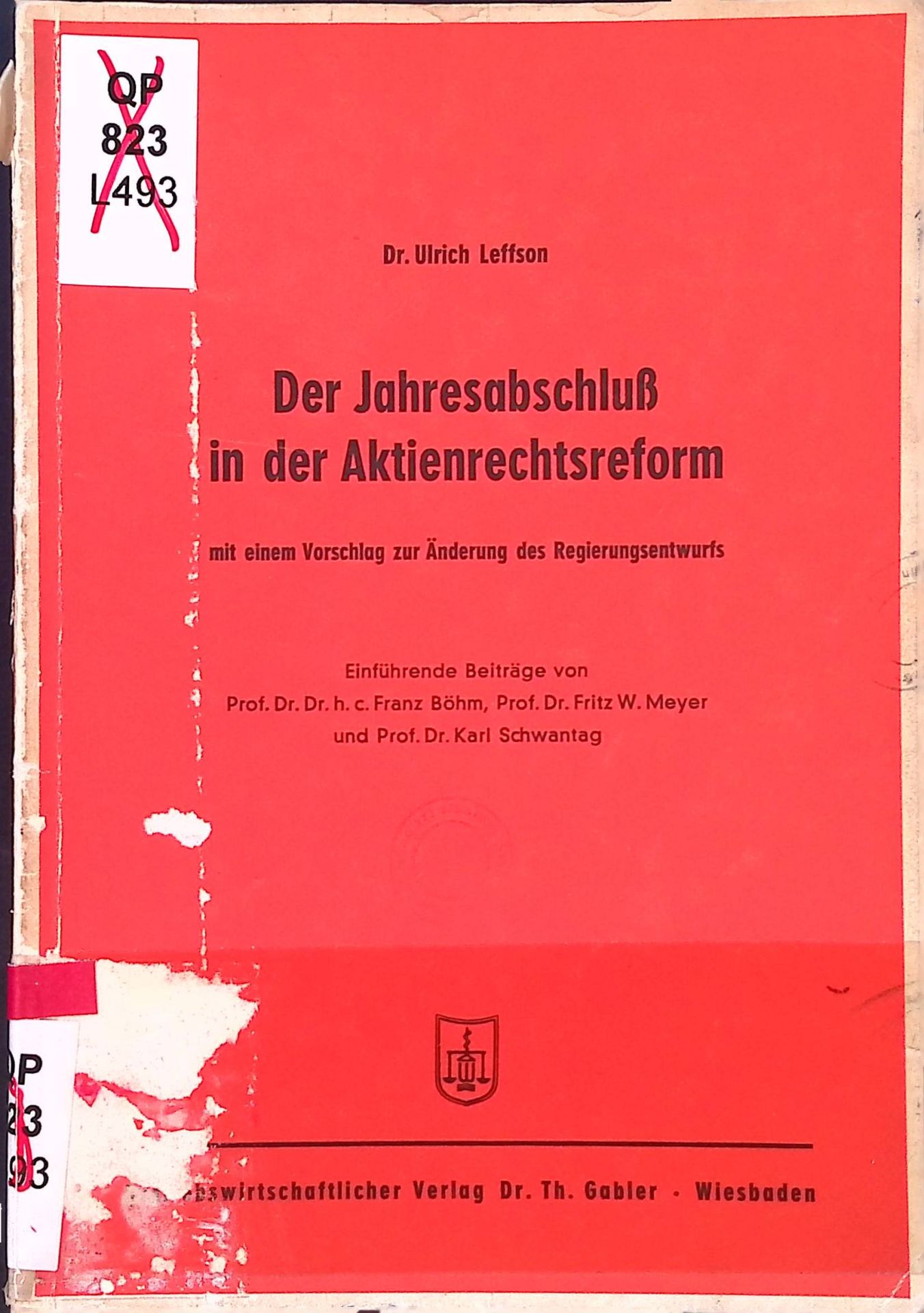 Der Jahresabschluss in der Aktienrechtsreform : Mit e. Vorschlag z. Änderung d. Regierungsentwurfs