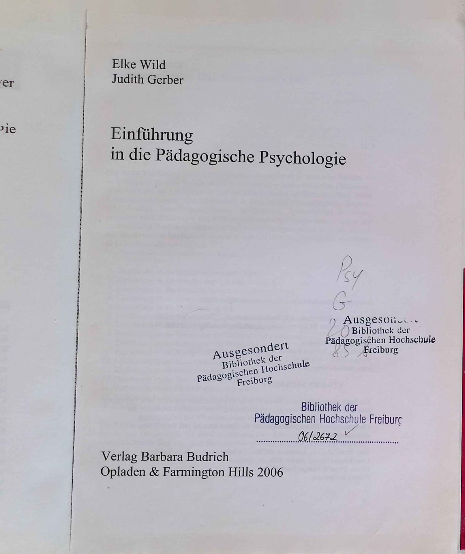 Einführung in die pädagogische Psychologie