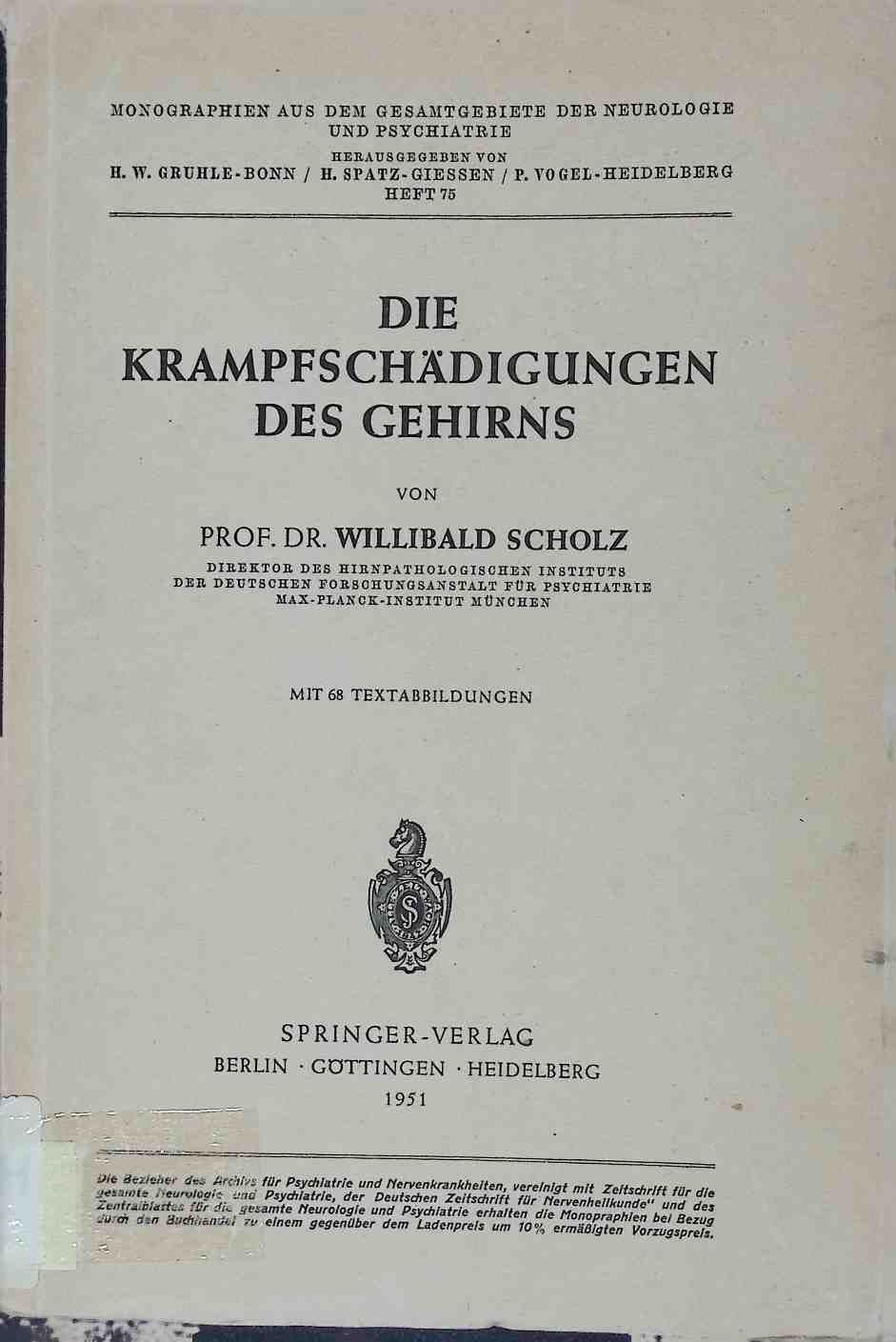 Die Krampfschädigungen des Gehirns