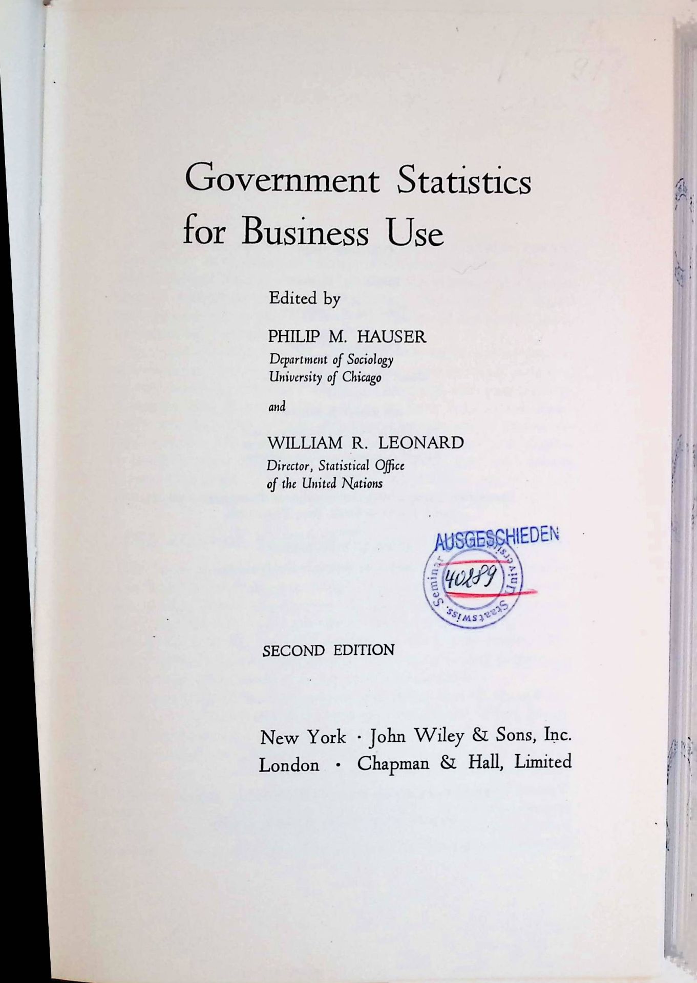 Government Statistics for Business Use