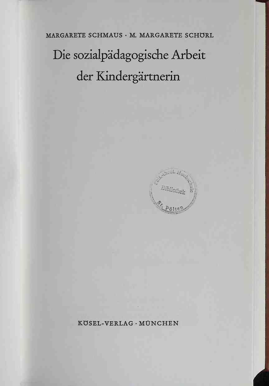 Sozialpädagogische Arbeit im Kindergarten