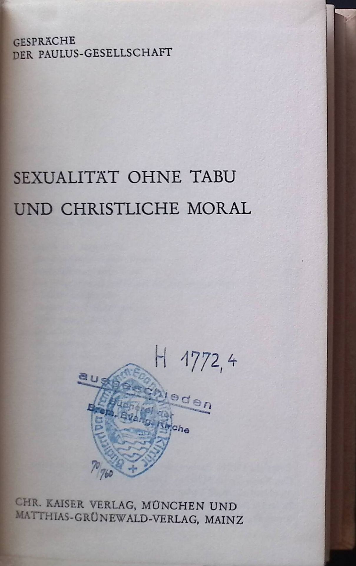 Sexualität ohne Tabu und christliche Moral