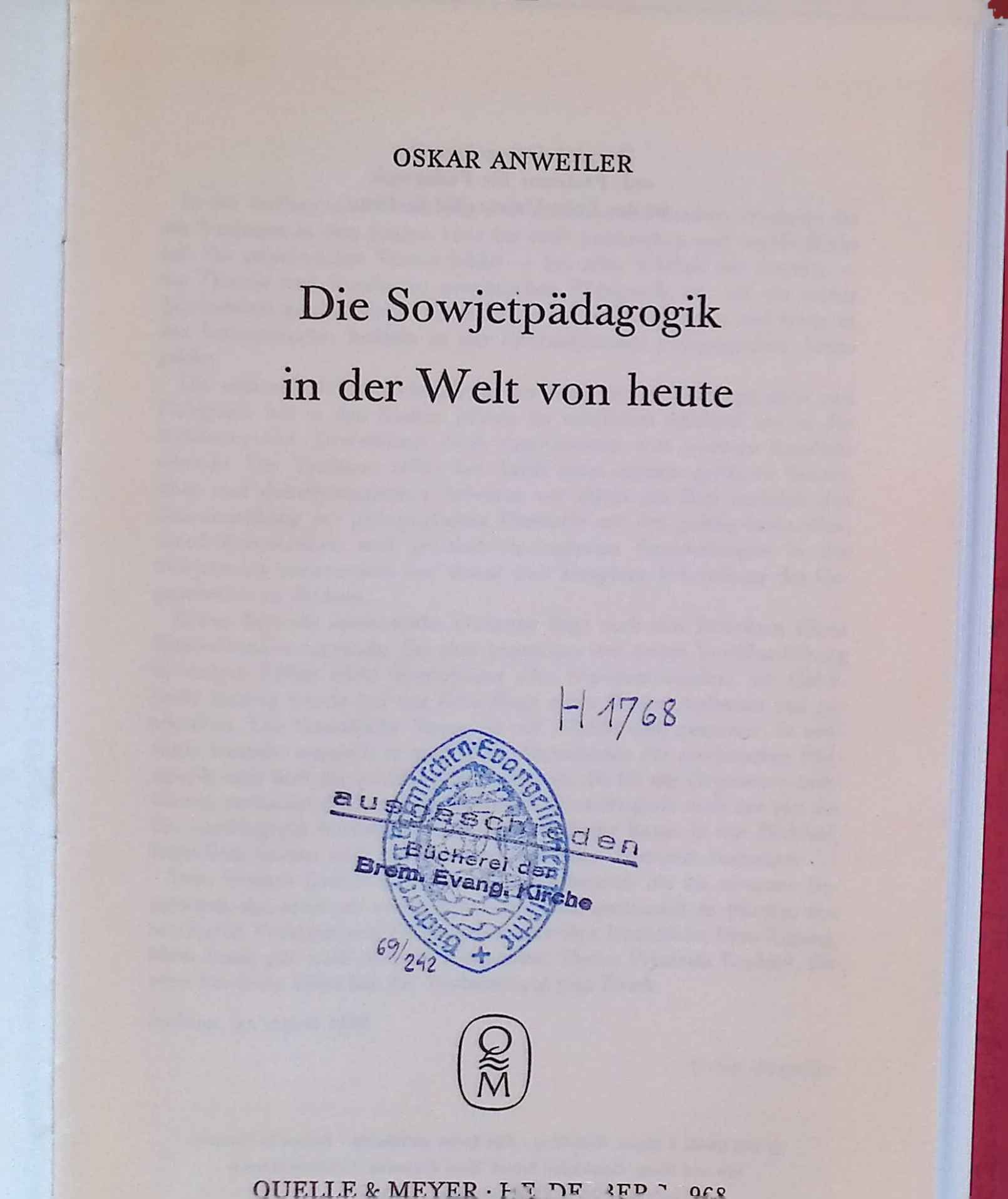 Die Sowjetpädagogik in der Welt von heute