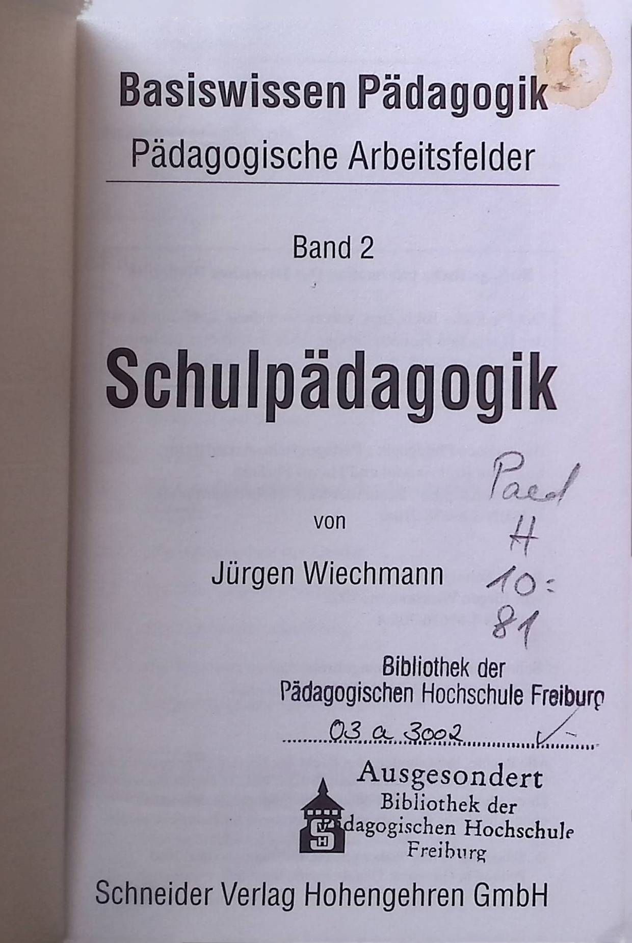 Schulpädagogik