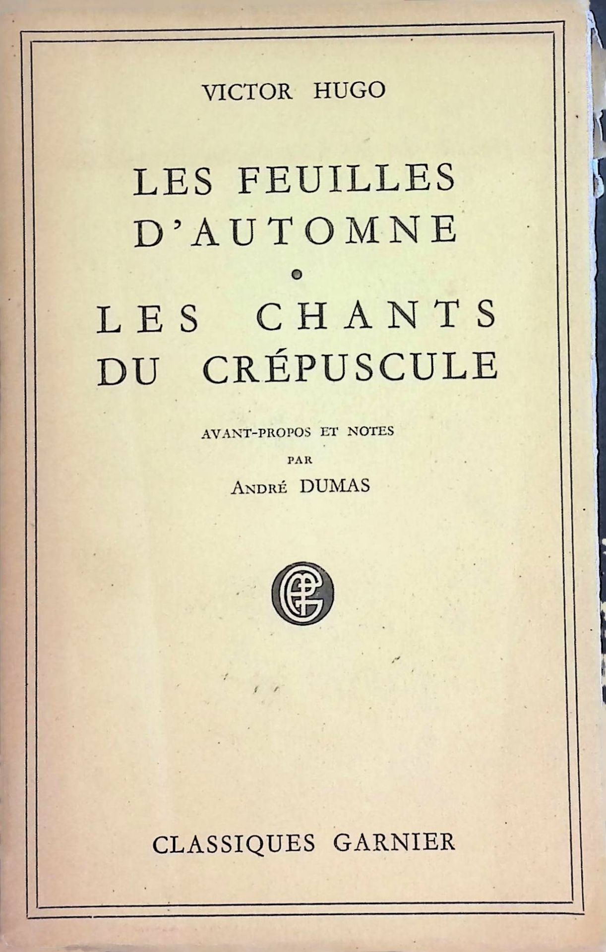 Les feuilles d'automne/ Les chants du crépuscule