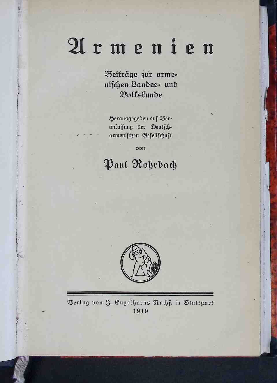 Armenien. Beiträge zur armenischen Landes- und Volkskunde