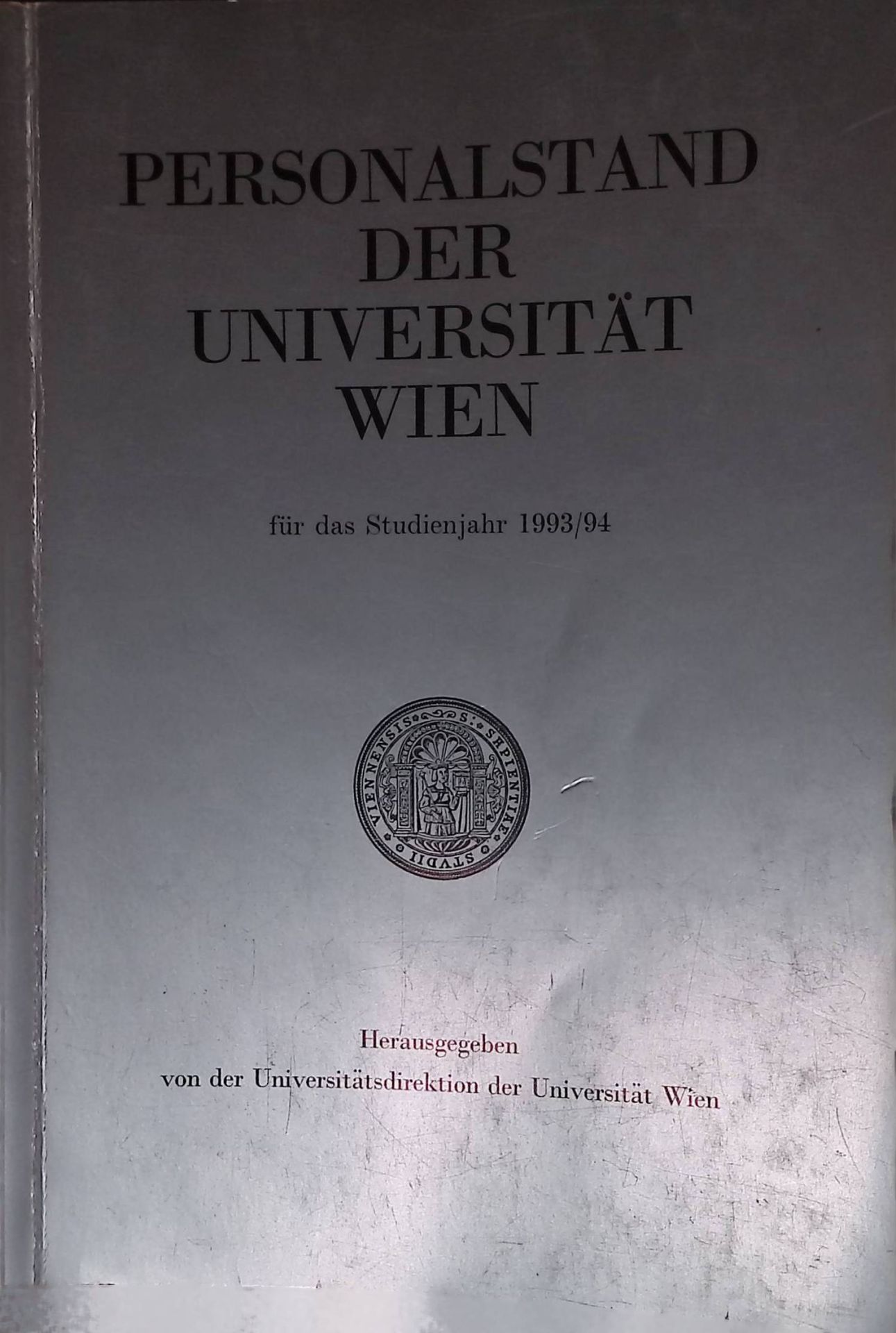 Beschwerdekommission -in: Personalstand der Universität Wien für das Studienjahr 1993/94